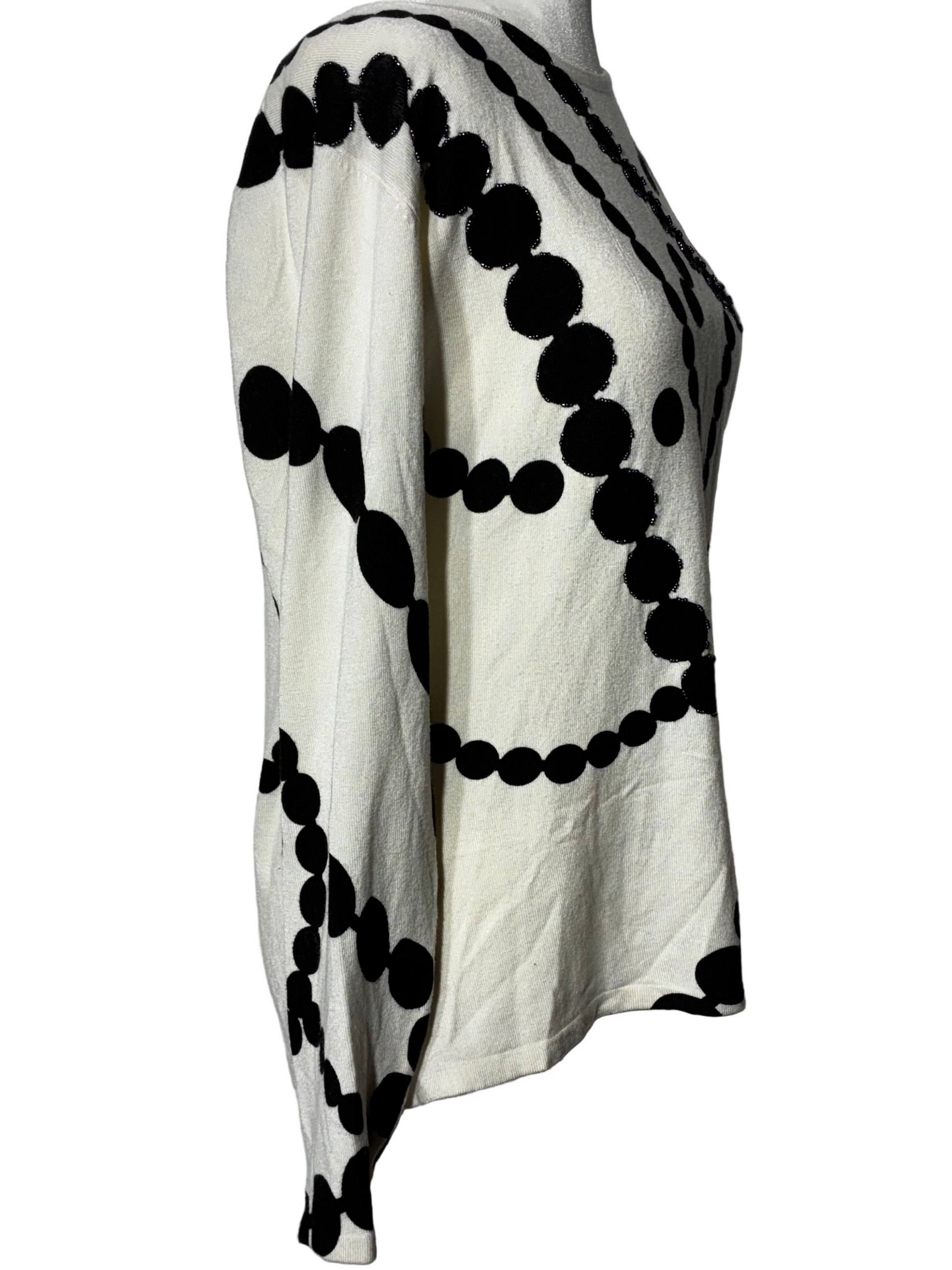 Vintage Beaded Knit Top