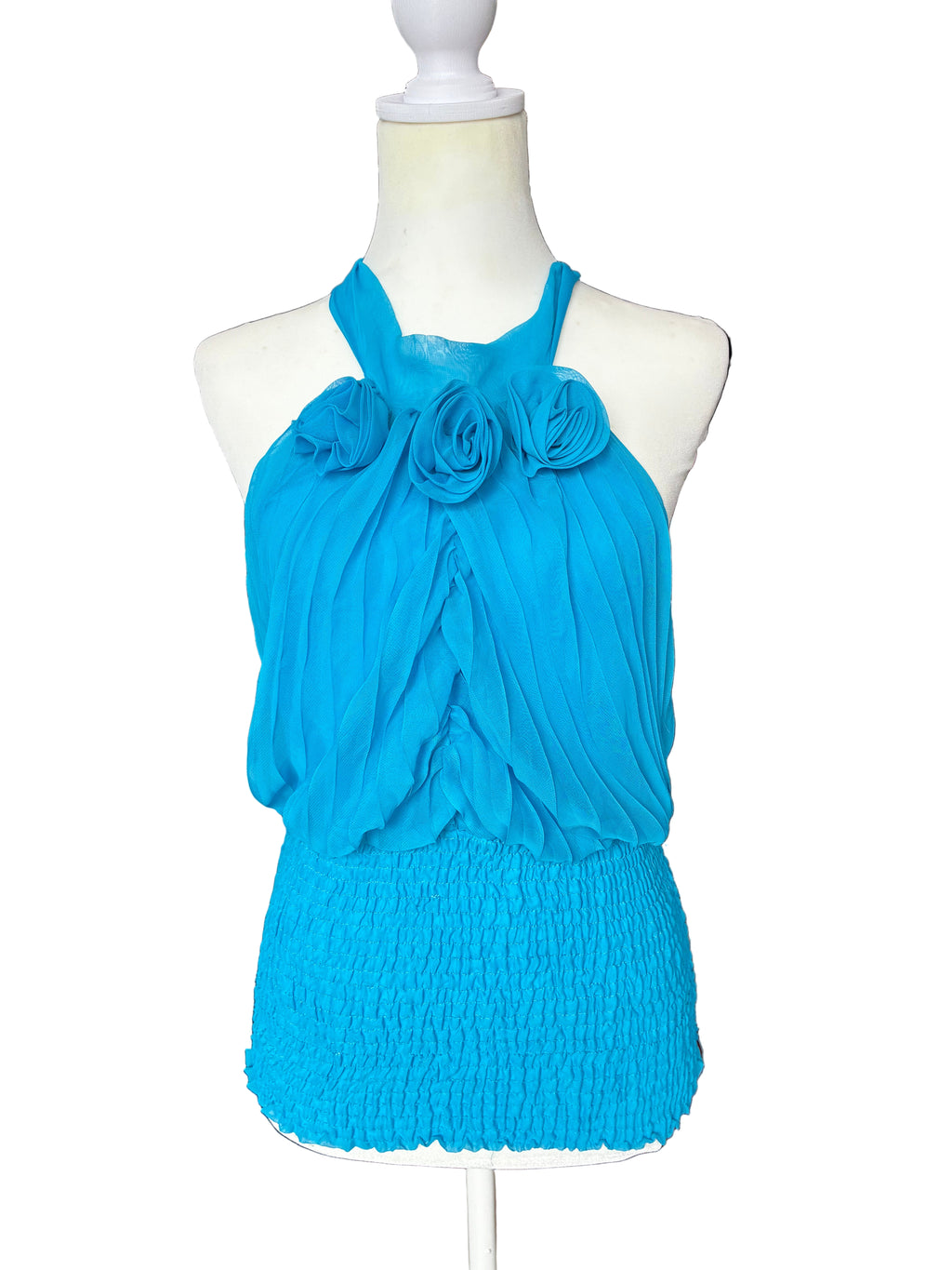 Y2K Rosette Halter Blouse