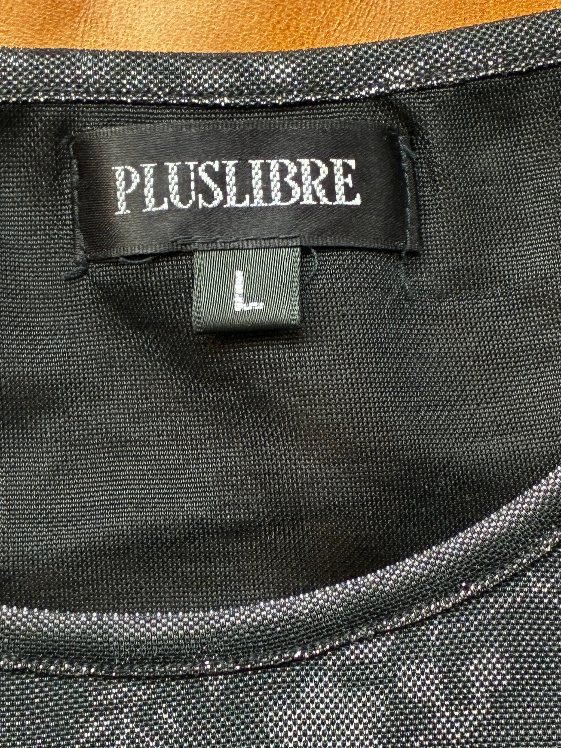 Vintage Metallic Floral Top by Pluslibre