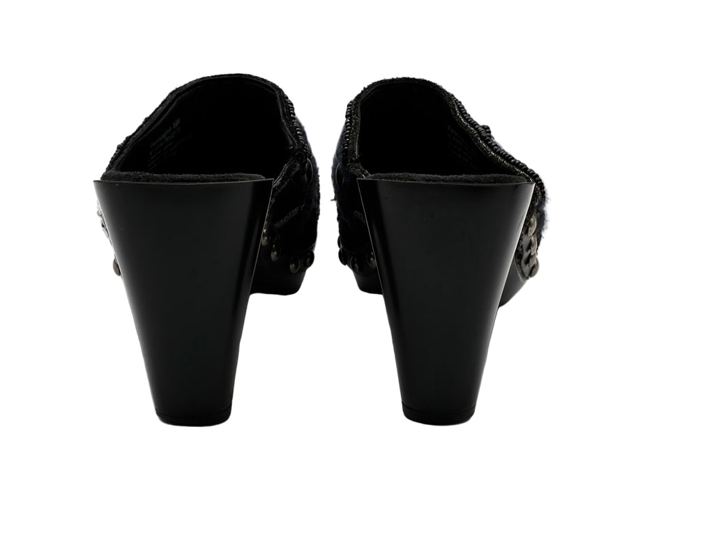 Y2K Suede Platform Clogs