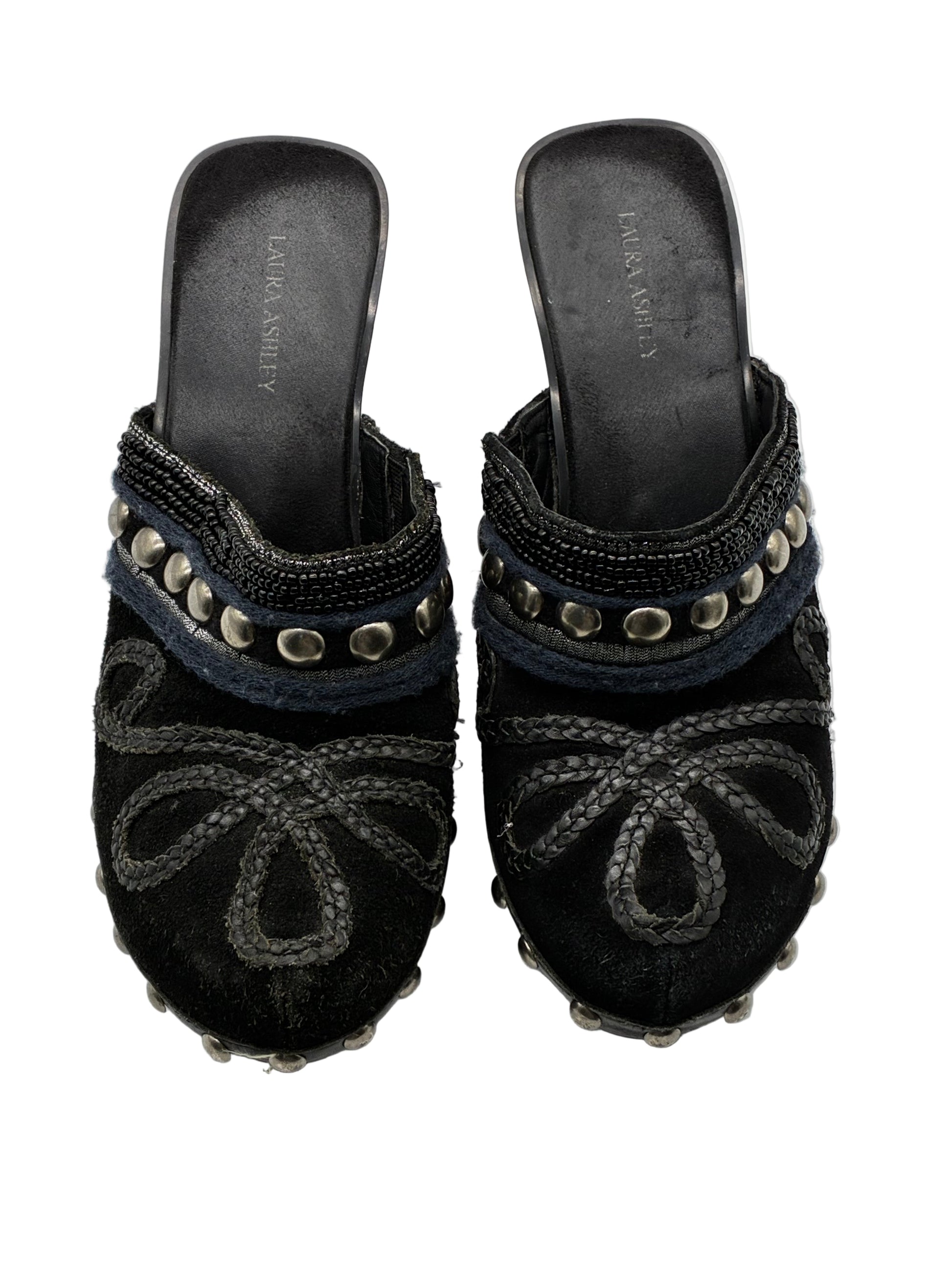 Y2K Suede Platform Clogs