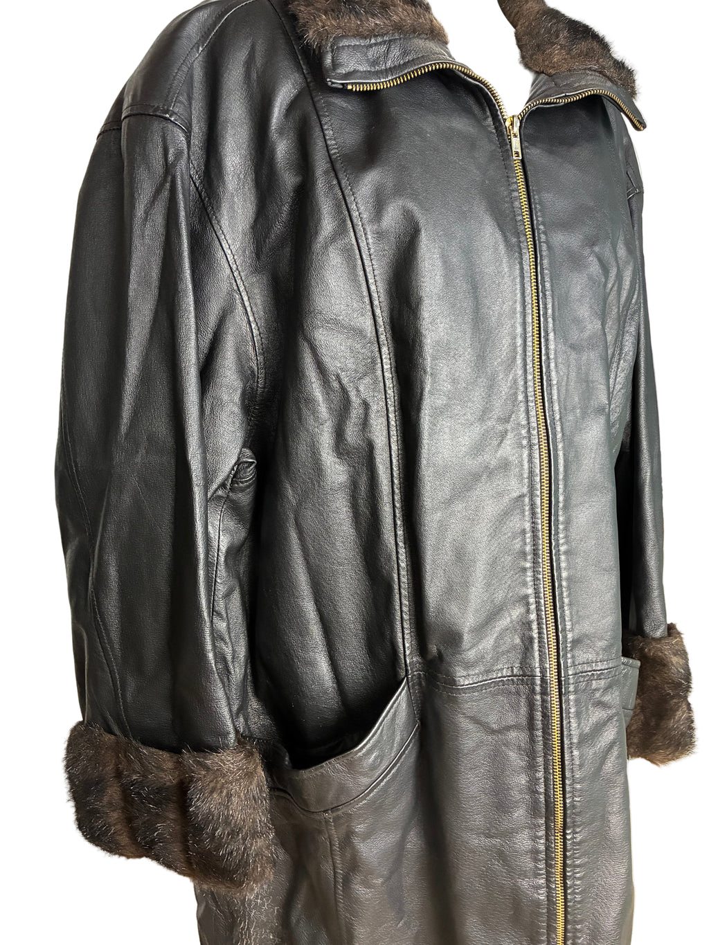 Vintage Leather Jacket by Ashley Stewart