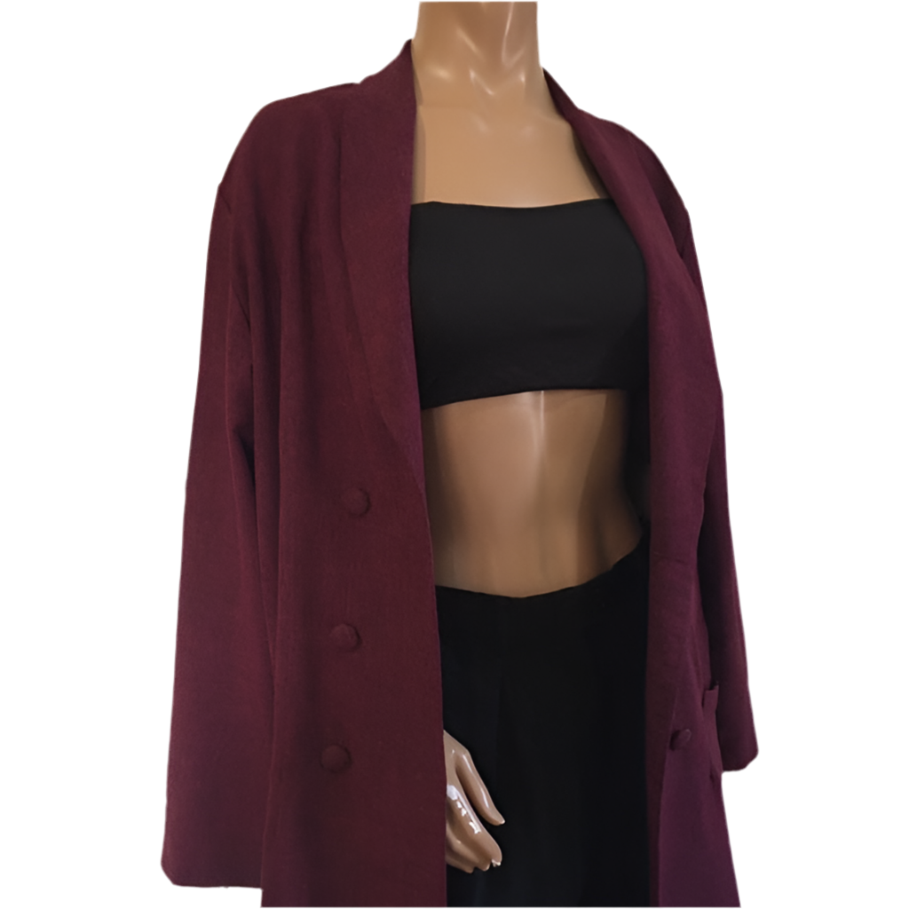 Vintage Burgundy Blazer