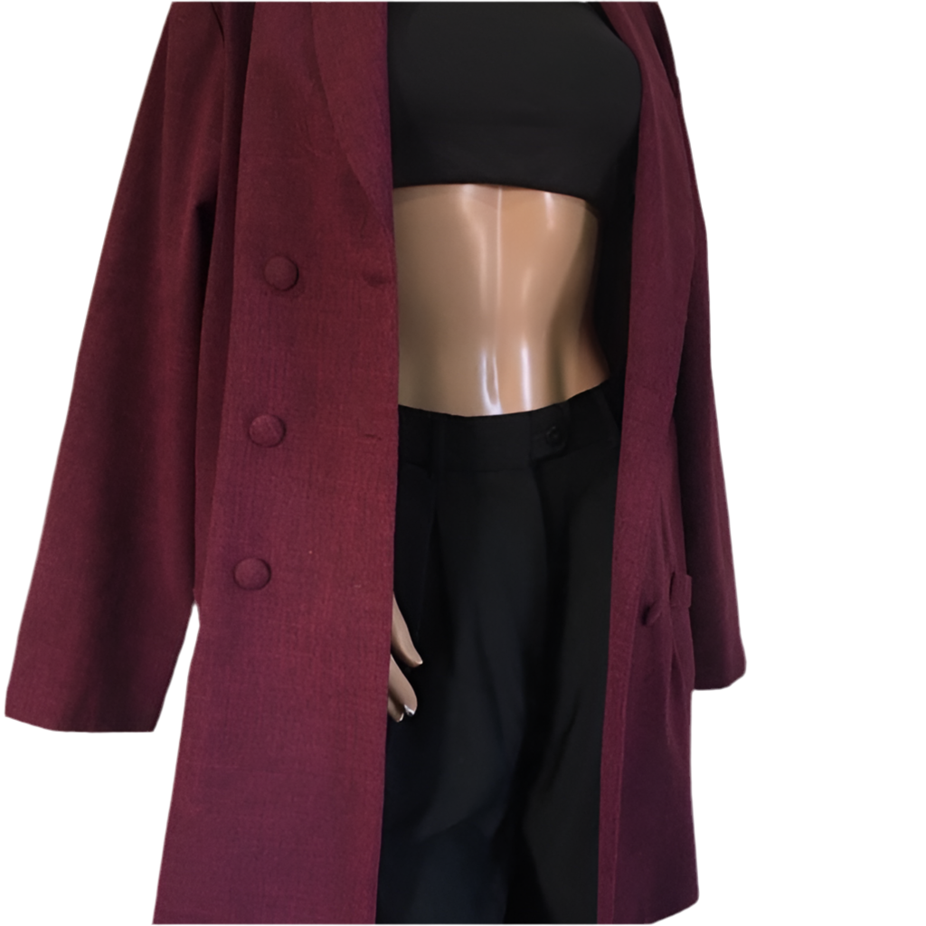 Vintage Burgundy Blazer
