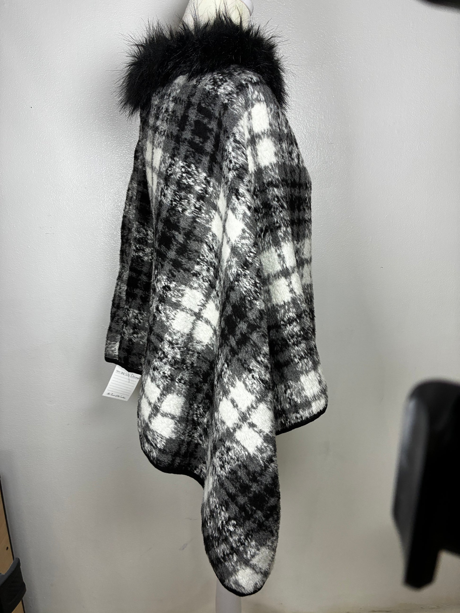 Faux Fur Poncho