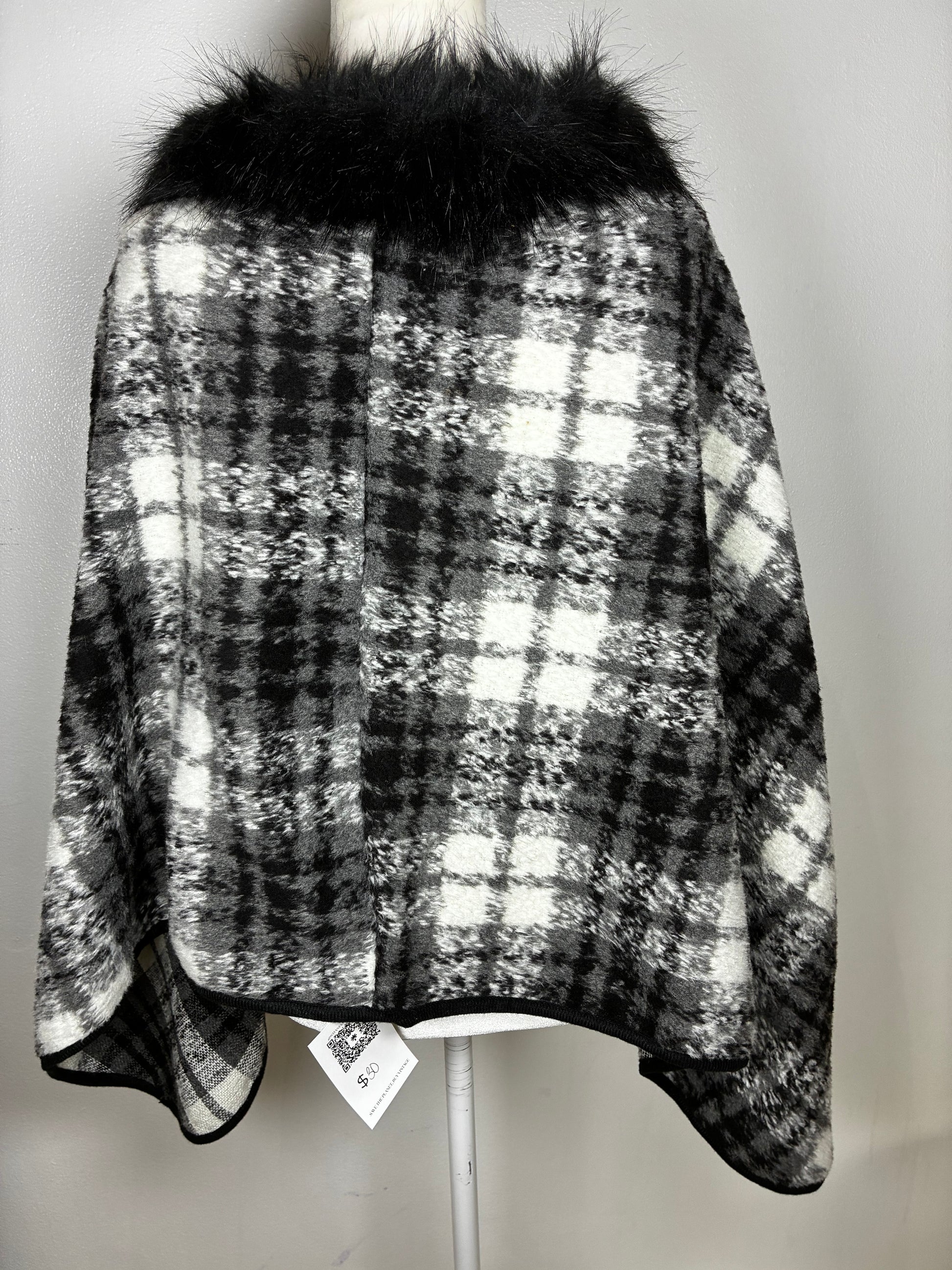 Faux Fur Poncho
