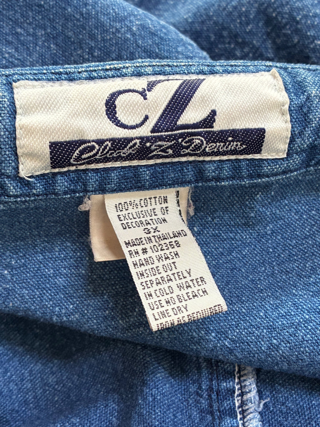 Vintage beaded denim top by Club Z Denim