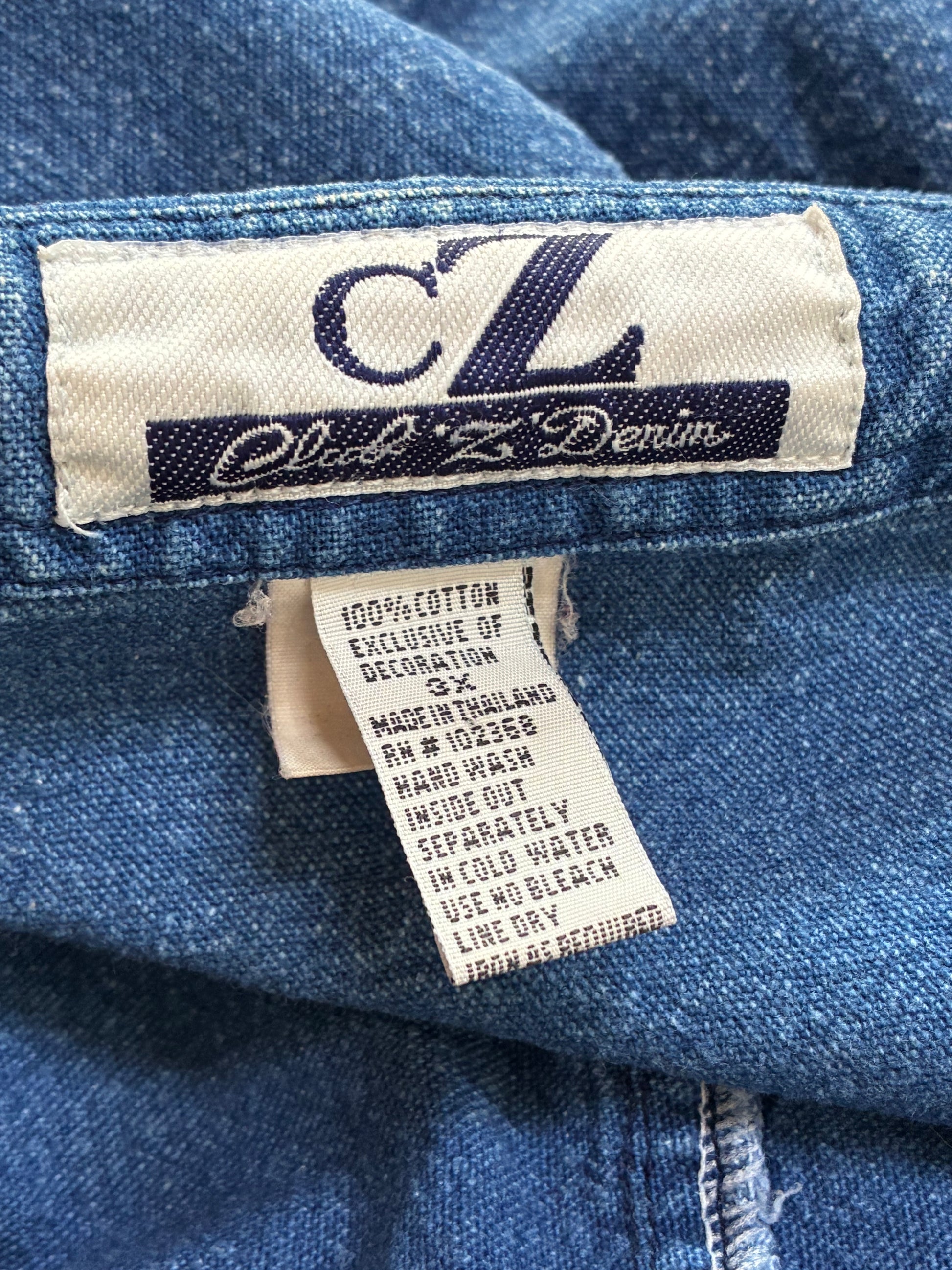 Vintage beaded denim top by Club Z Denim