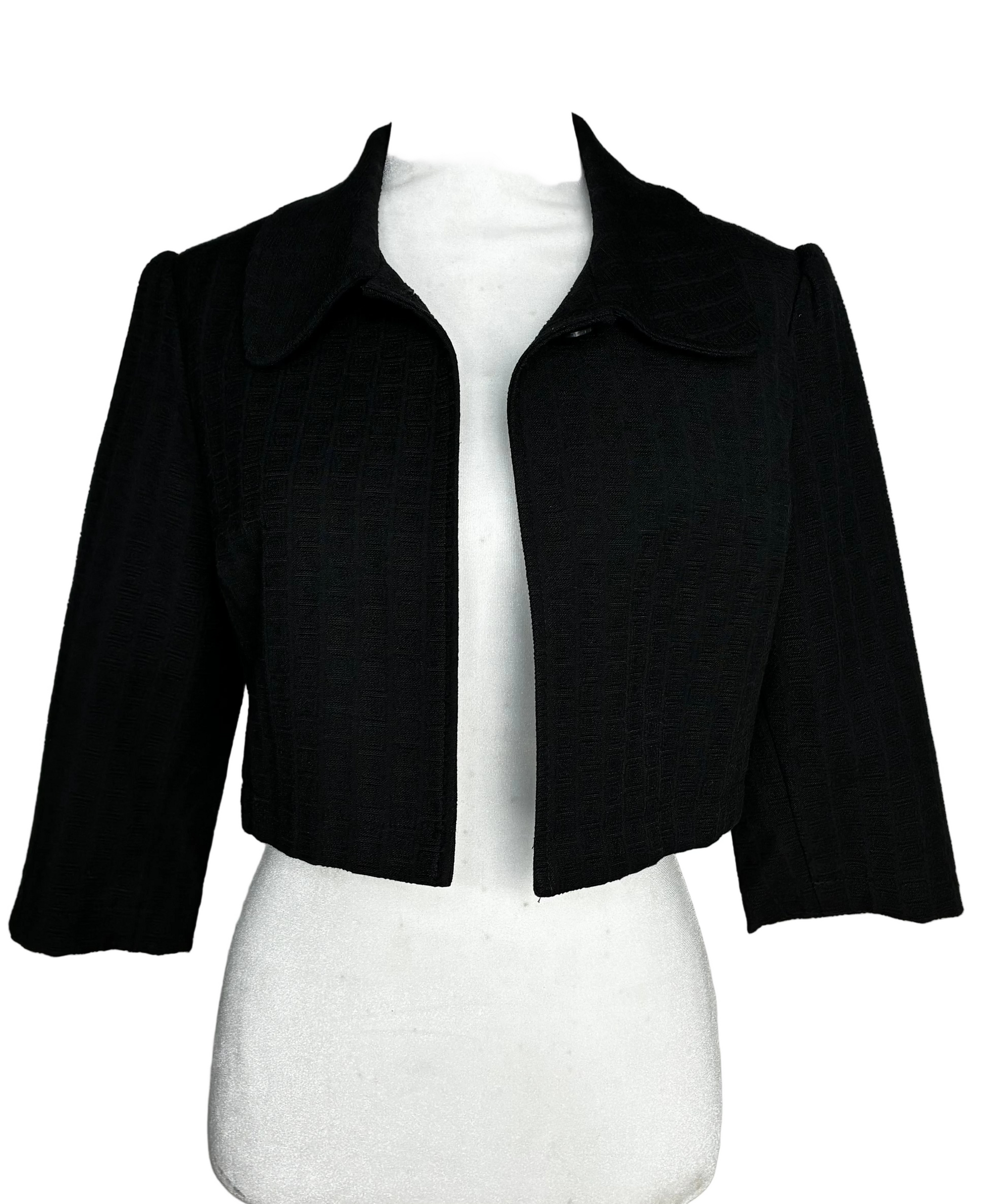 Cropped Jacquard Blazer