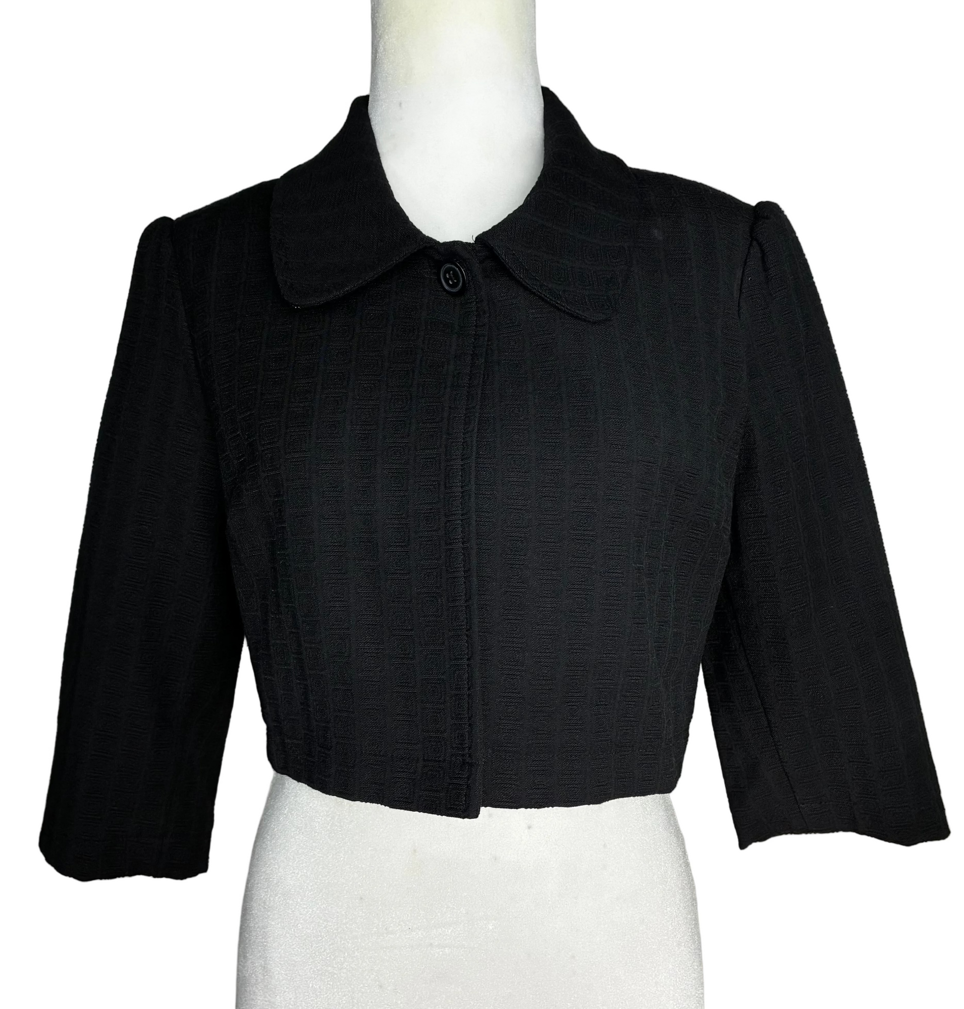 Cropped Jacquard Blazer