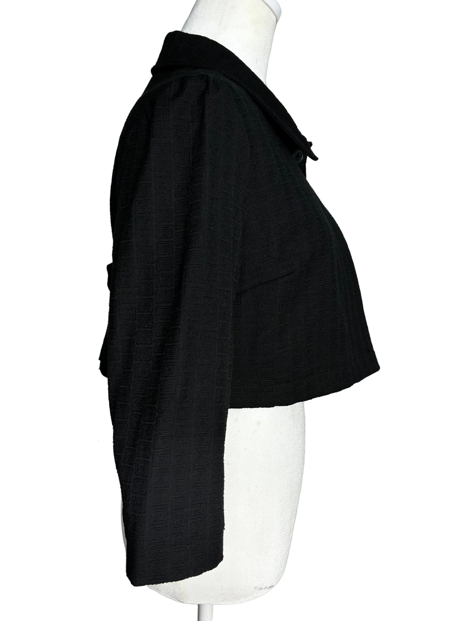 Cropped Jacquard Blazer