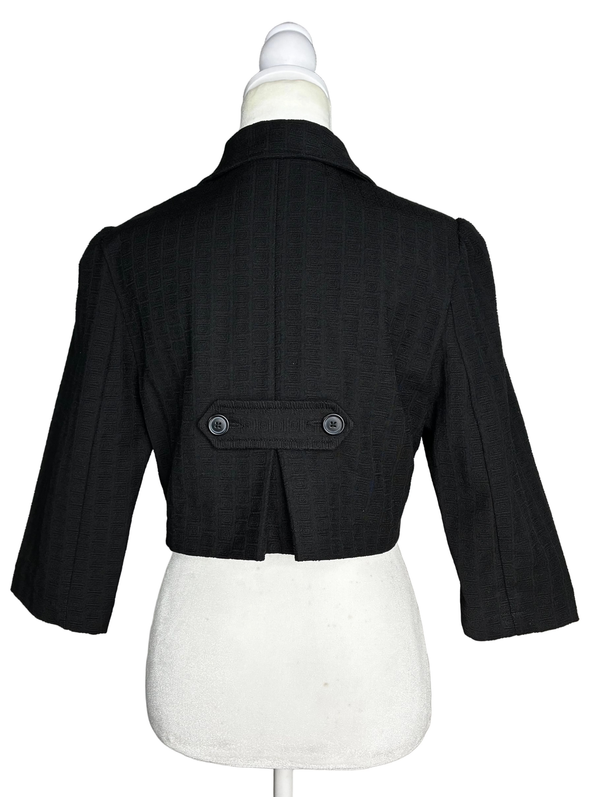 Cropped Jacquard Blazer