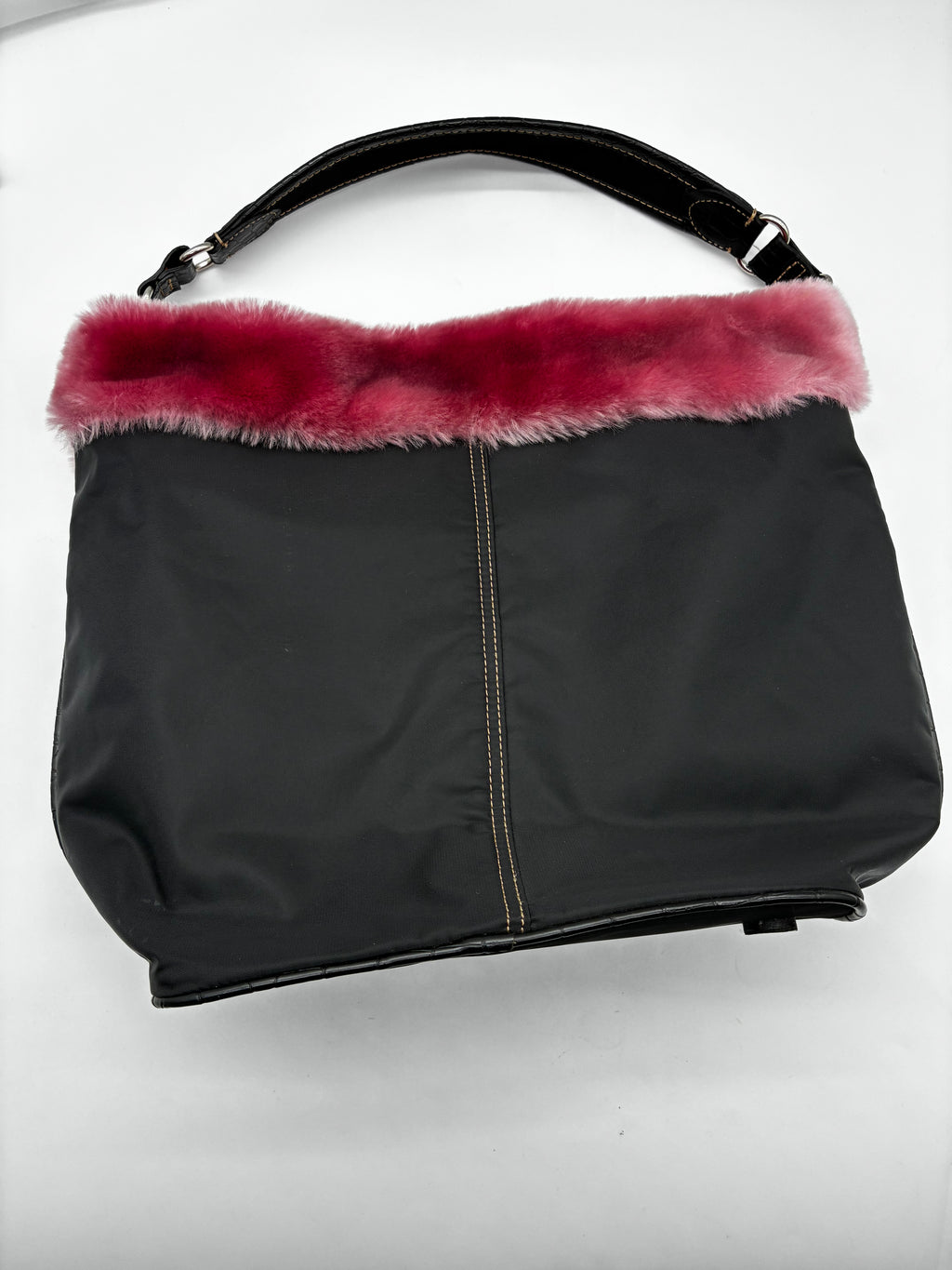 Faux Fur Trim Handbag by Liz Claiborne
