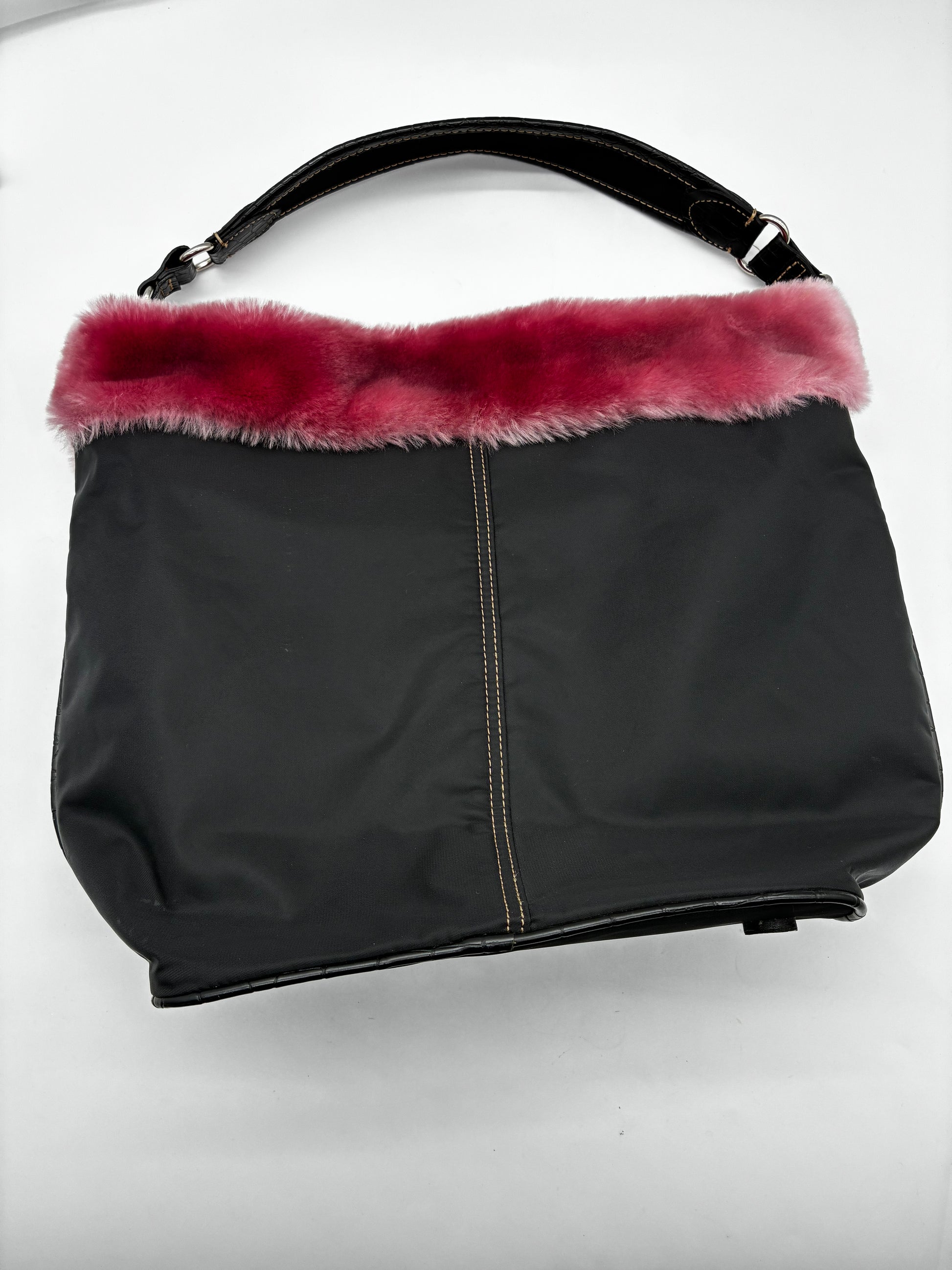 Faux Fur Trim Handbag by Liz Claiborne