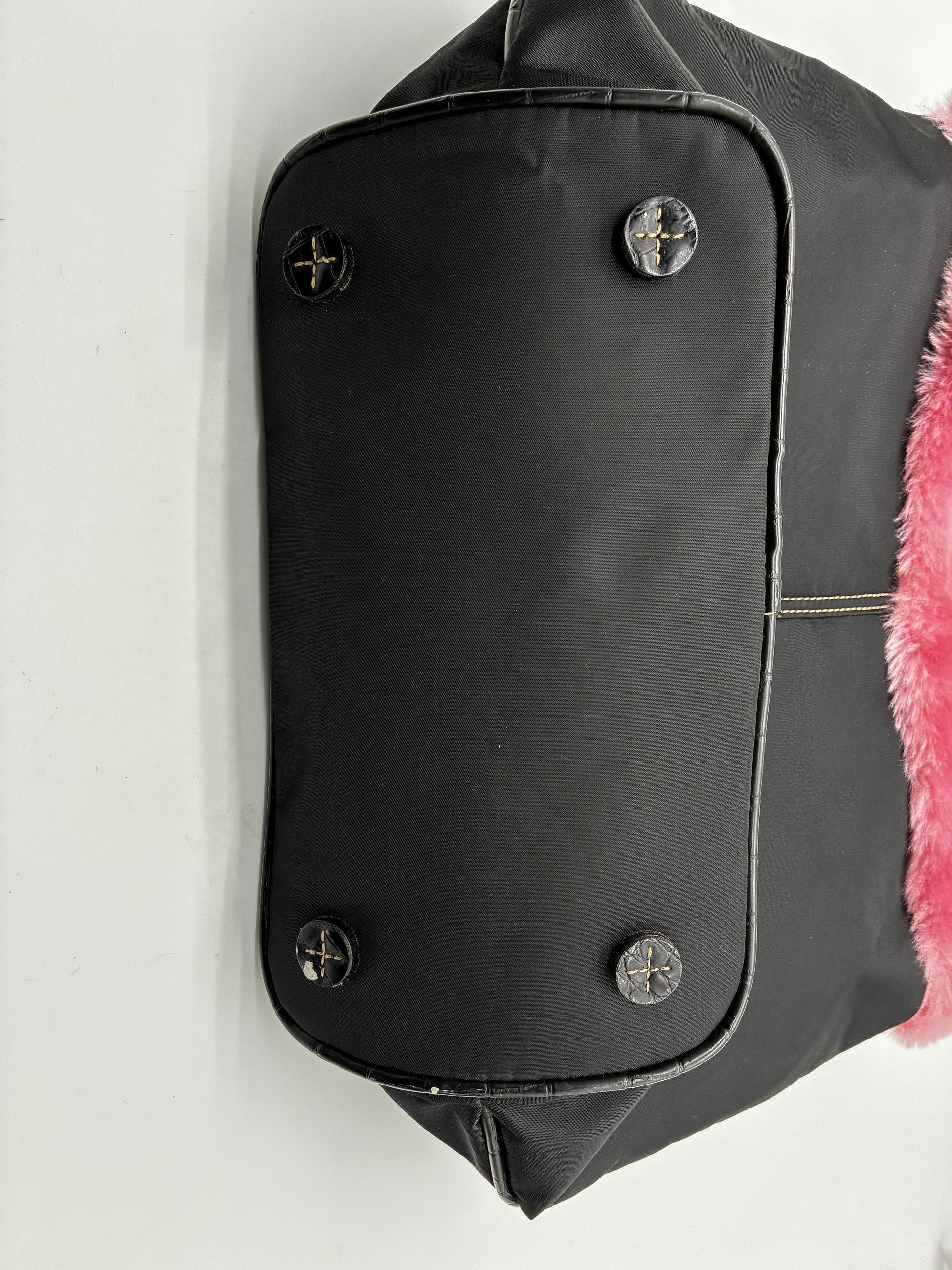 Faux Fur Trim Handbag by Liz Claiborne