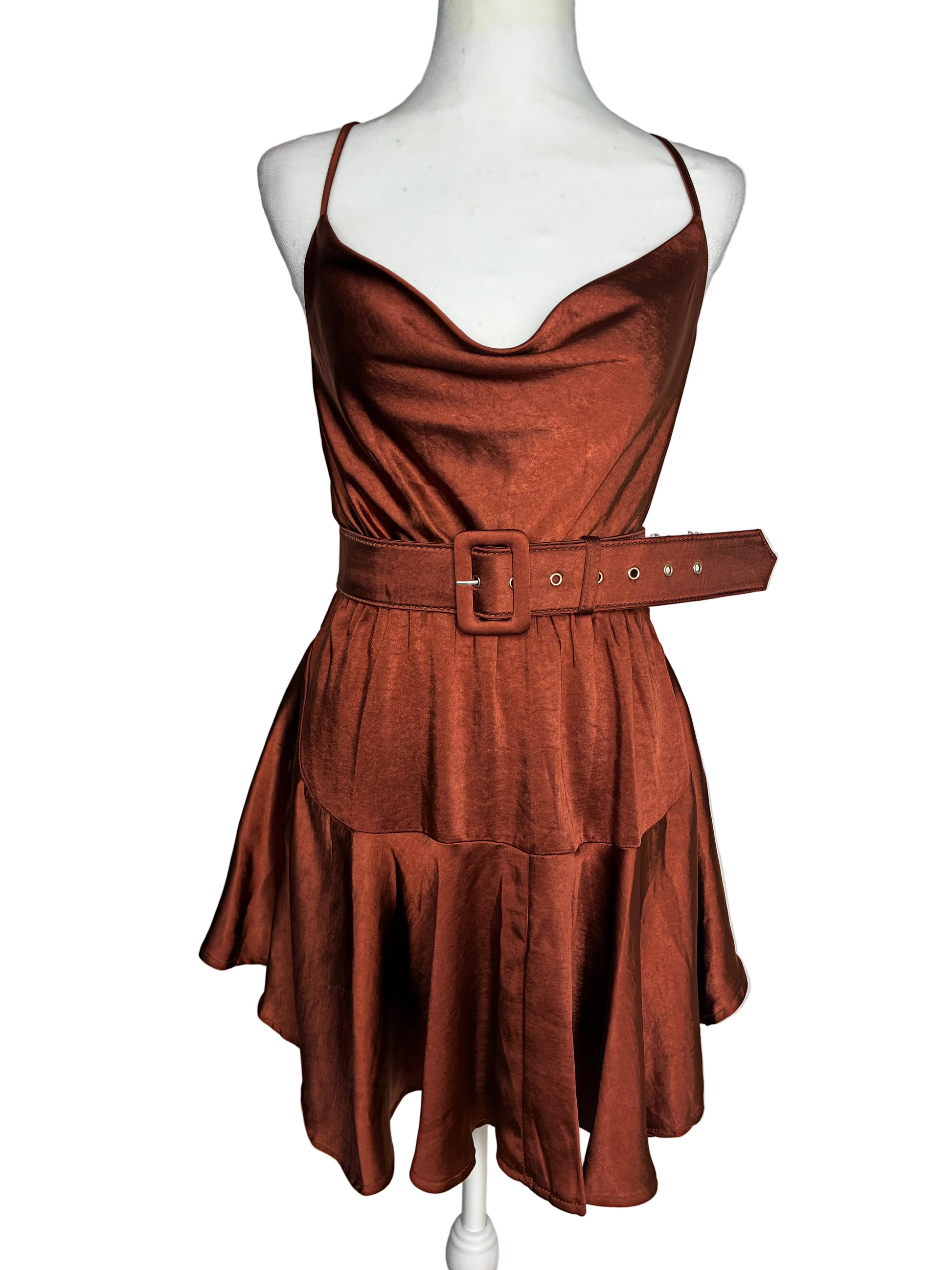 Satin Slip Mini Dress by Selfie Leslie