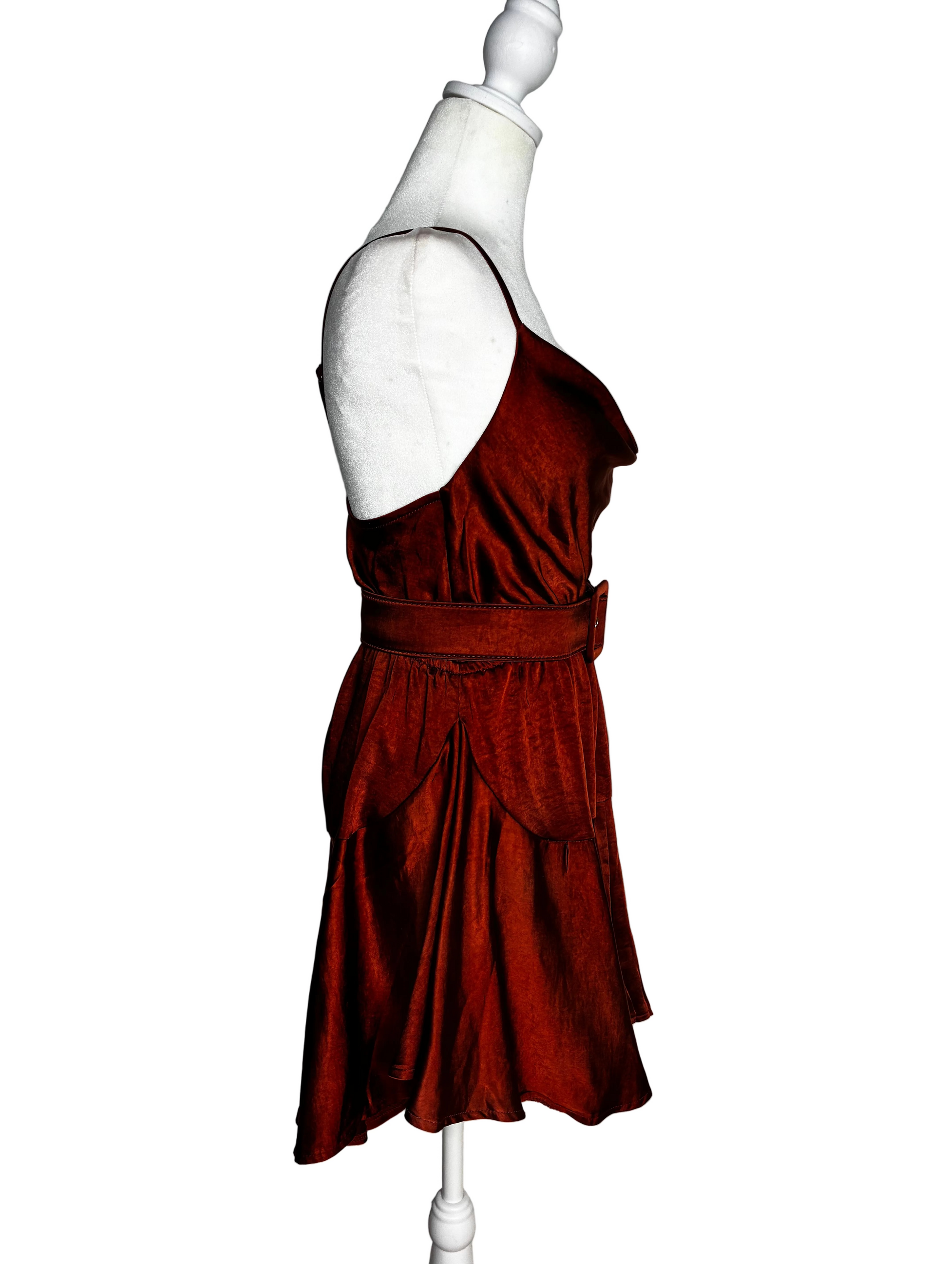 Satin Slip Mini Dress by Selfie Leslie