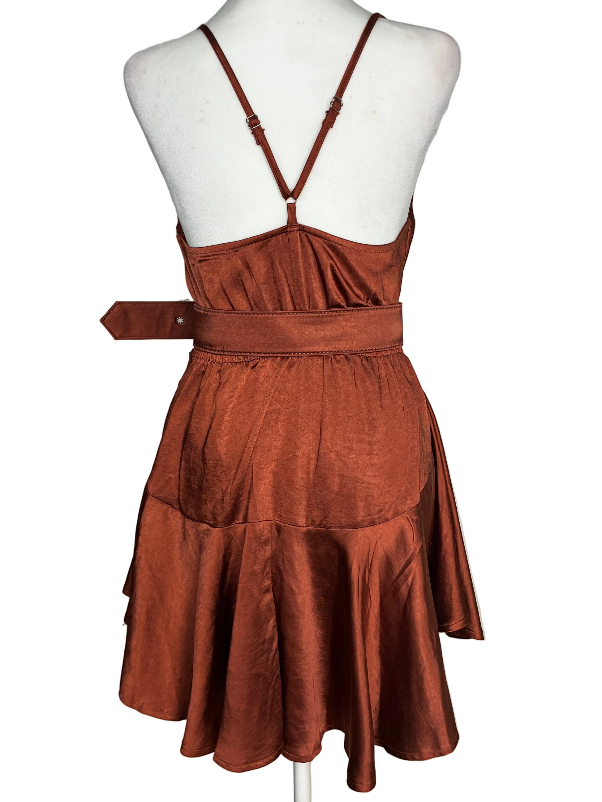 Satin Slip Mini Dress by Selfie Leslie