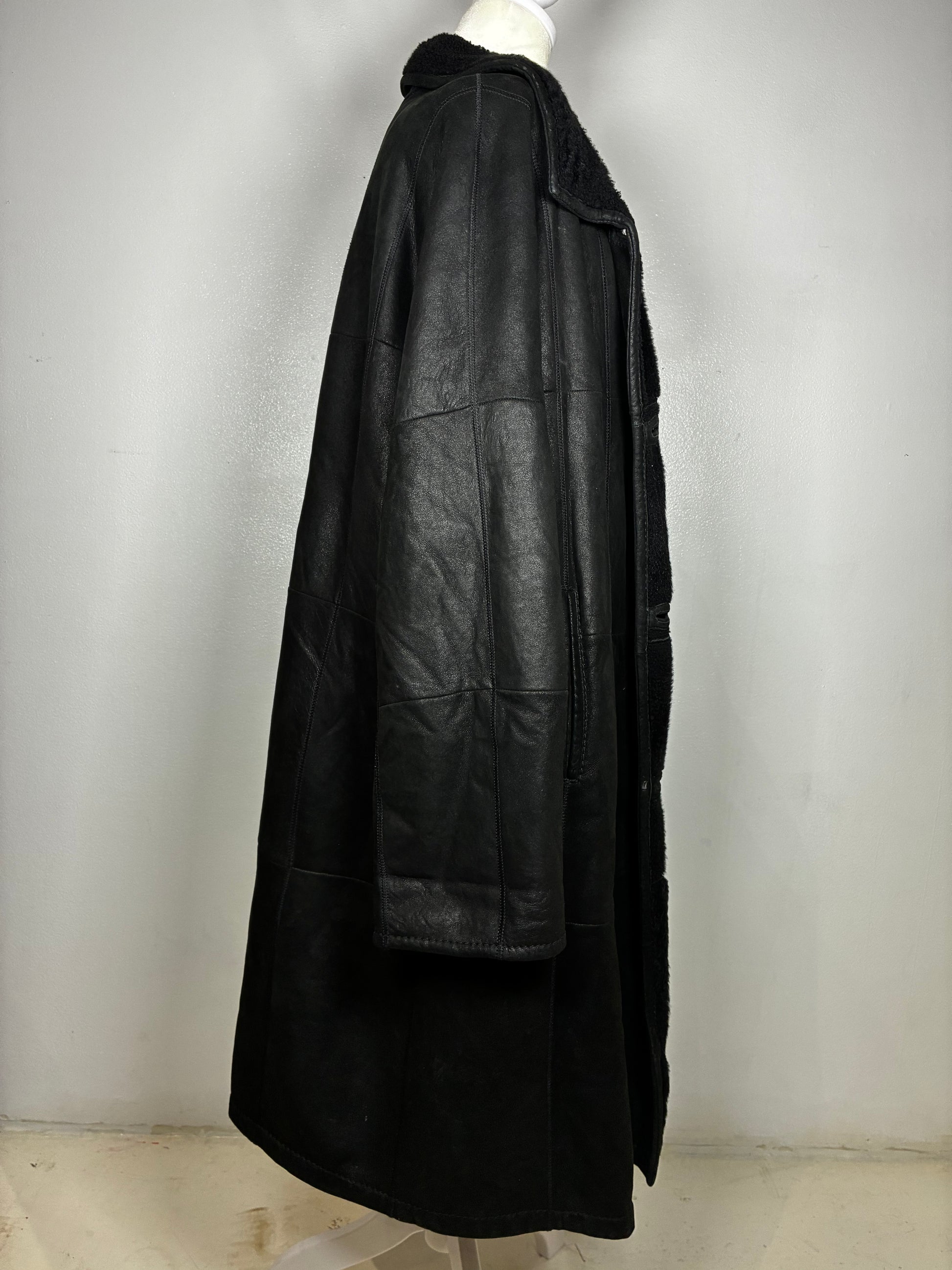 Vintage Shearling Leather Coat