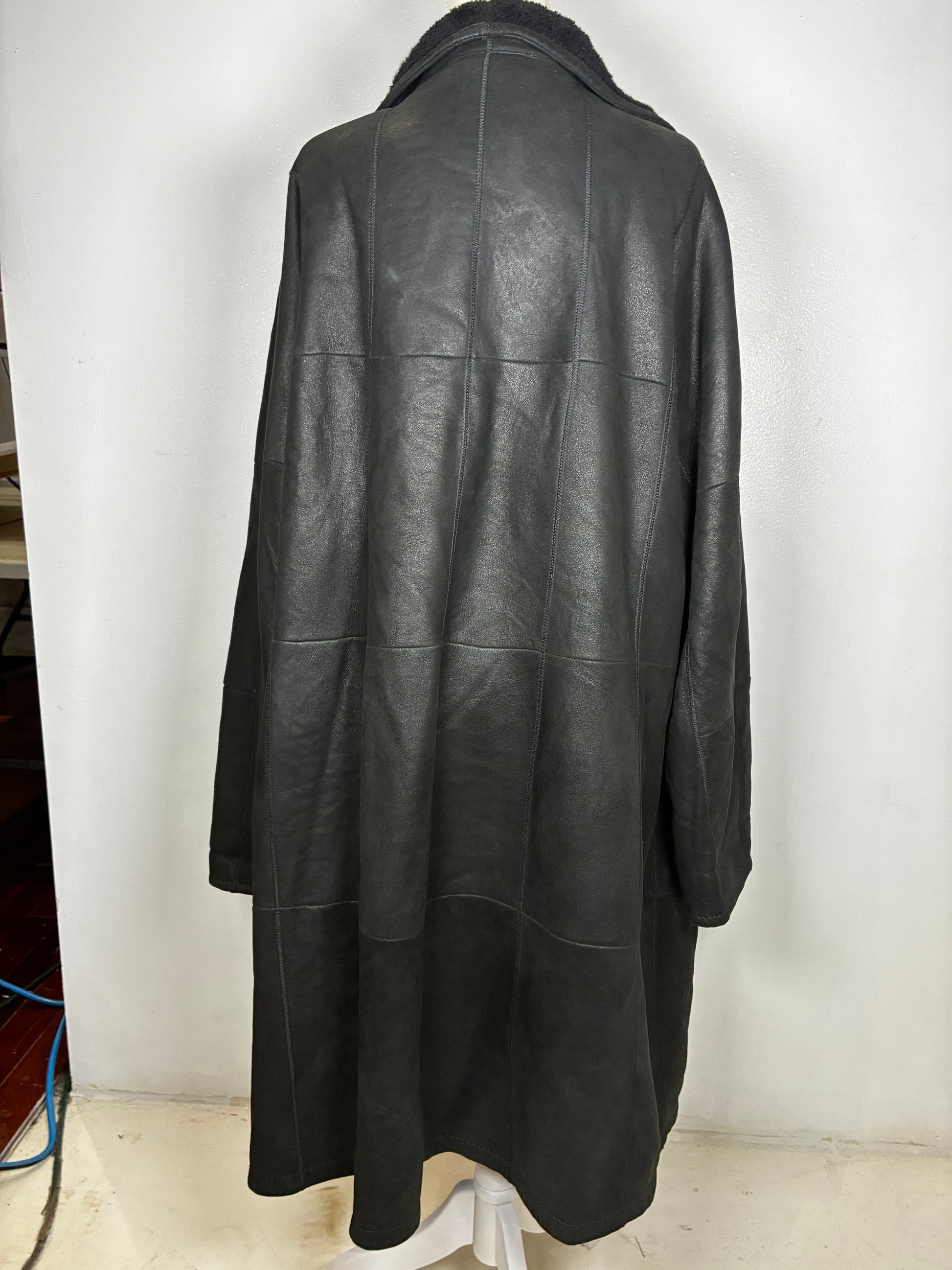 Vintage Shearling Leather Coat