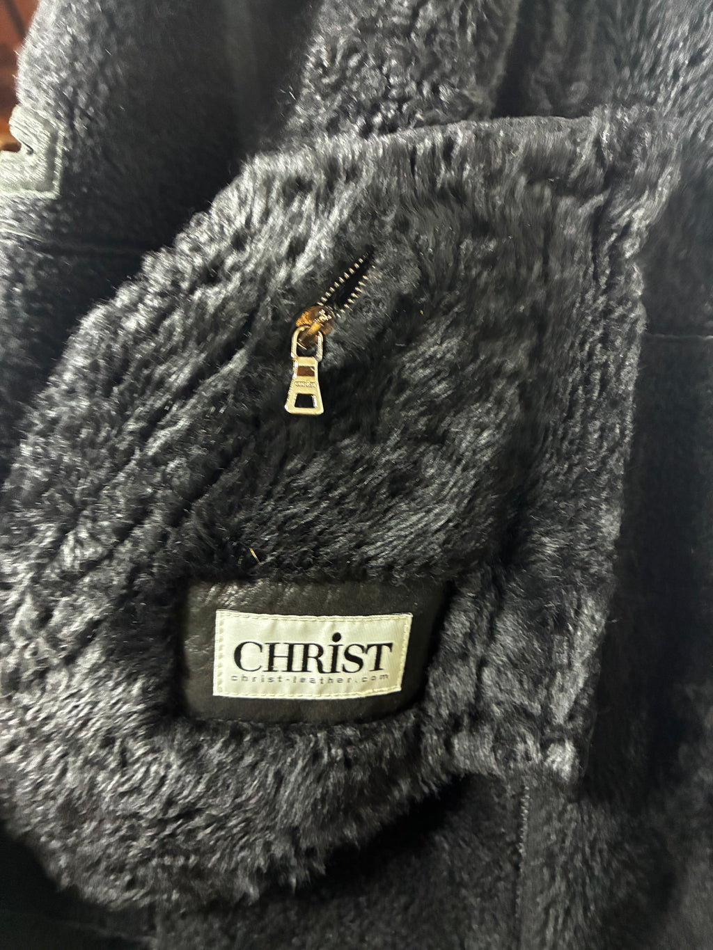 Vintage Shearling Leather Coat