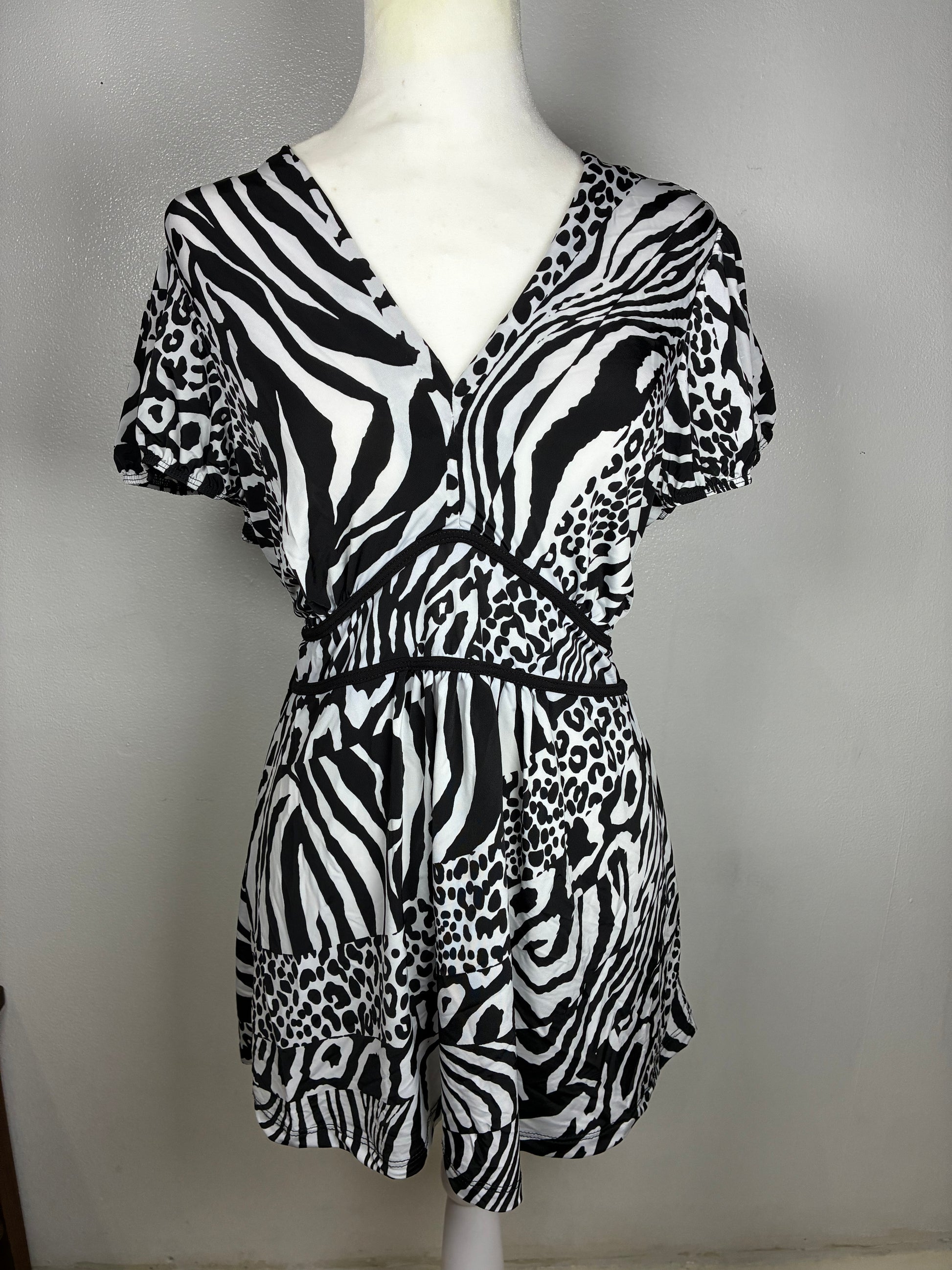 Y2K Animal Print Blouse by MKM Designs