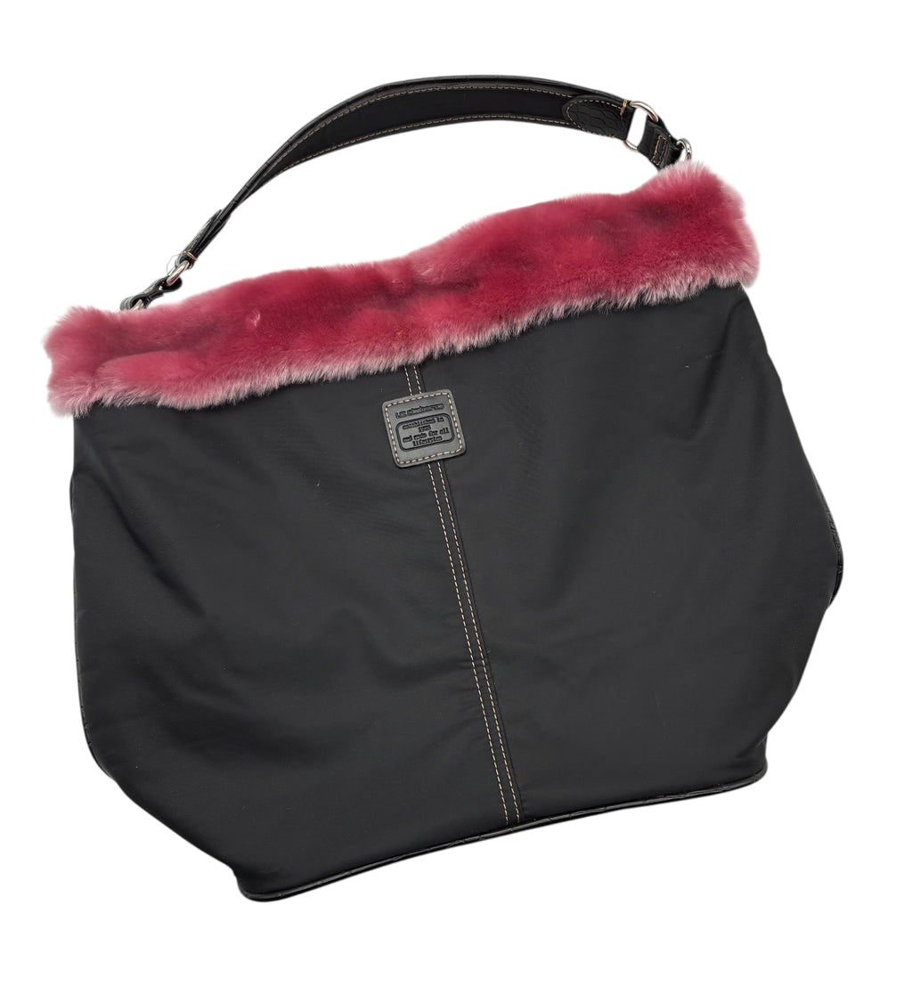 Faux Fur Trim Handbag by Liz Claiborne