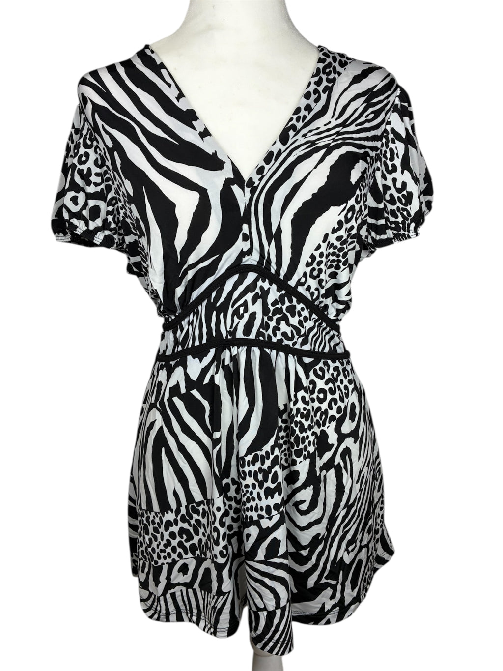 Y2K Animal Print Blouse by MKM Designs