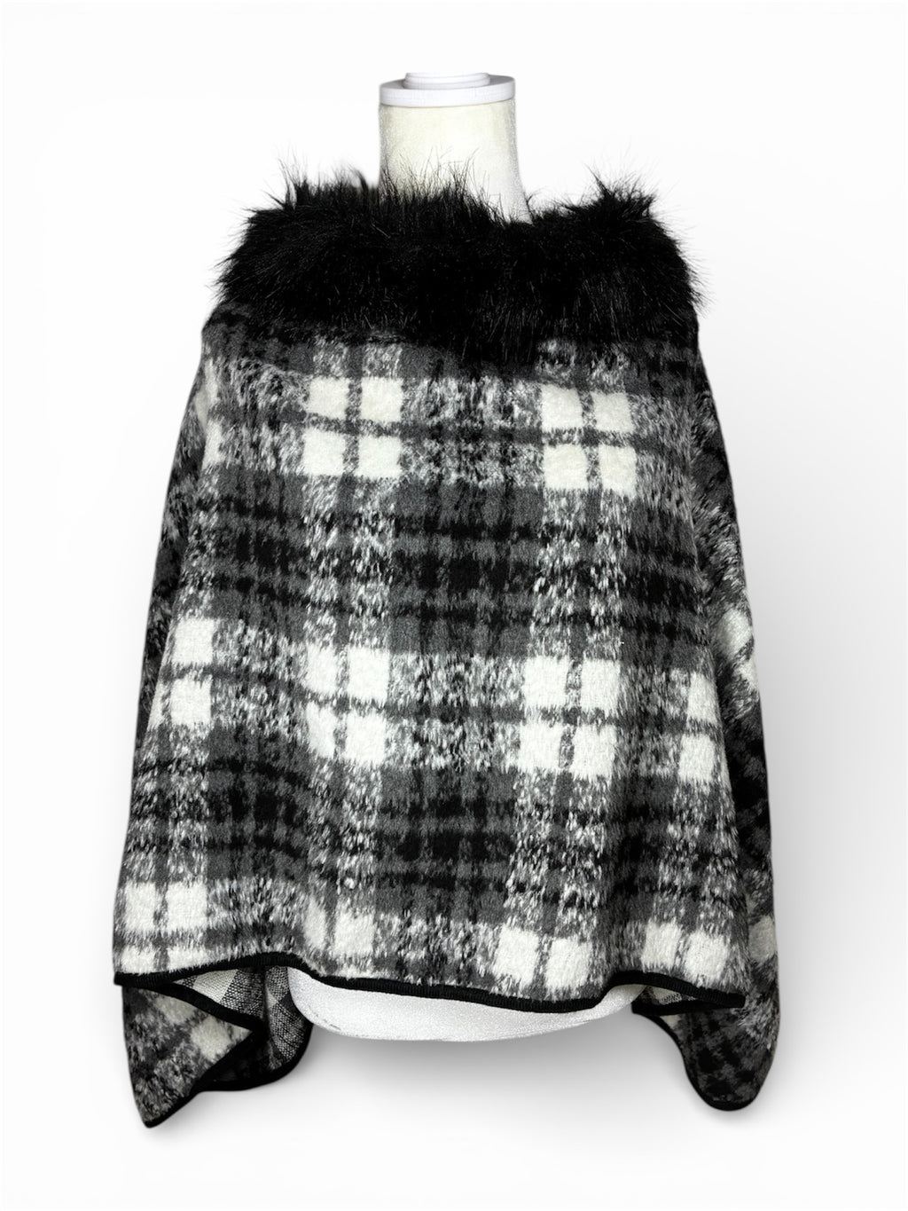 Faux Fur Poncho