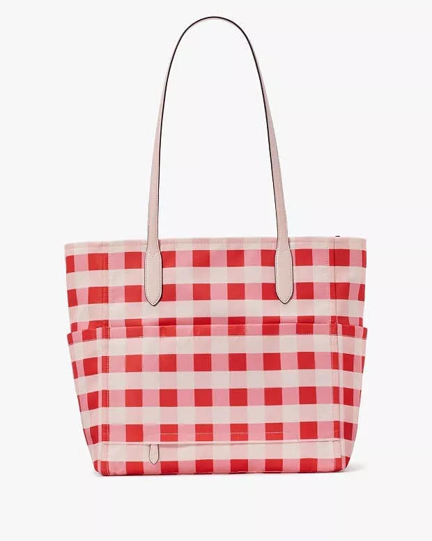 NWT Kate Spade Chelsea Gingham Medium Satchel Pink