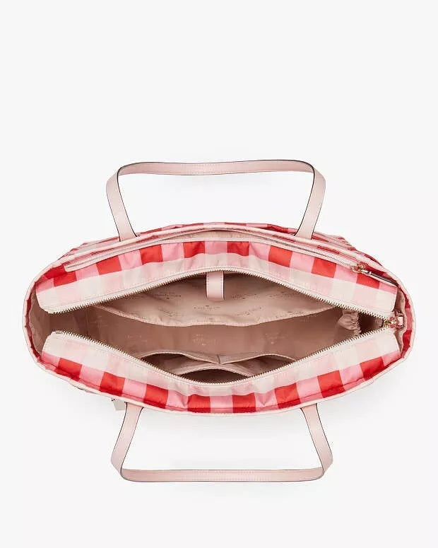 NWT Kate Spade Chelsea Gingham Medium Satchel Pink